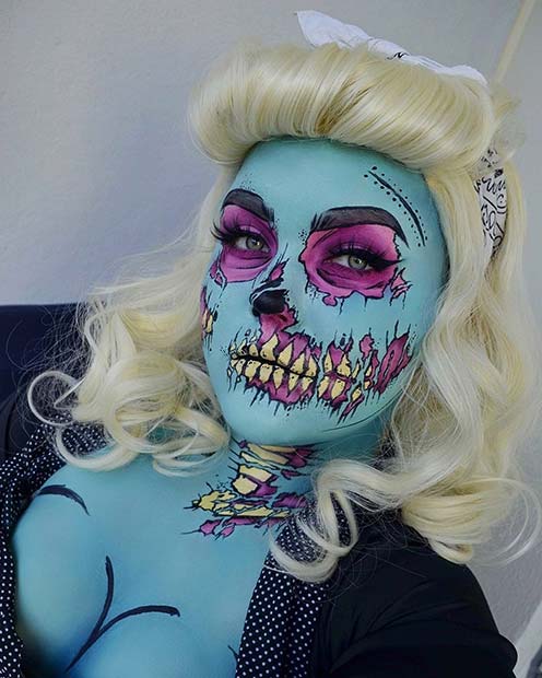 Pop Art Pinup Zombie Idée pour Halloween