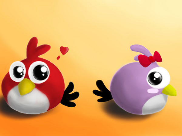 תמונות רומנטיות של Angry Birds