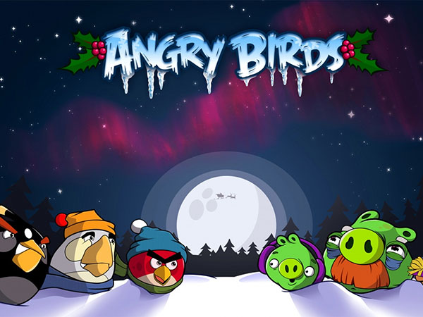 תצוגת חג המולד של Angry Birds