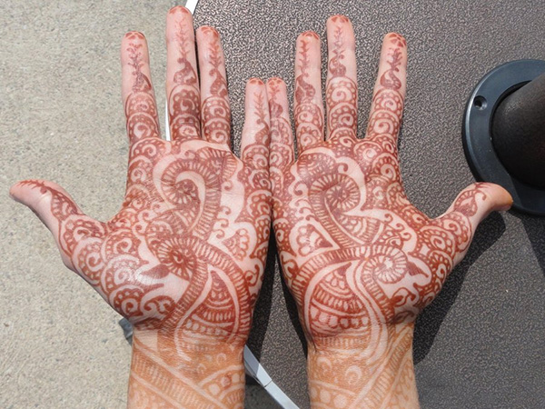 Peacock Mirror Henna