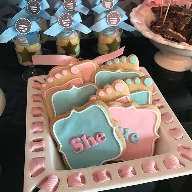 Cute Gender Reveal Cookies