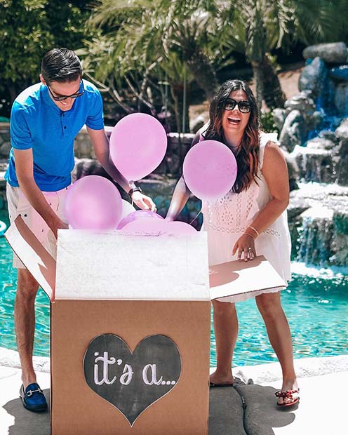 Gender Reveal Balloon Box