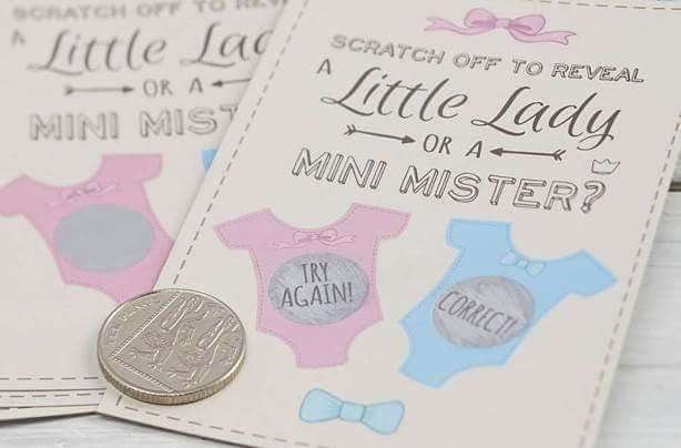 Παιχνίδι Scratch Card for Gender Reveal Party