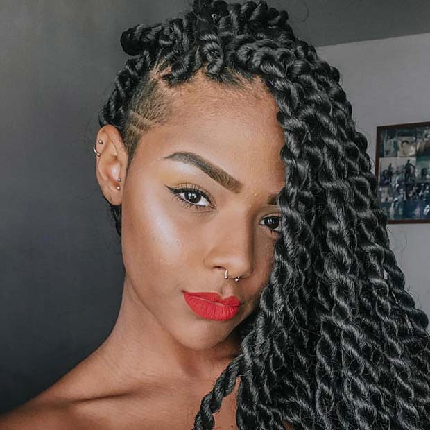Chunky Twists with Shaved Section