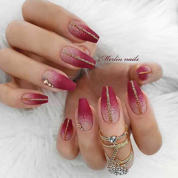 Εκπληκτικά, Sparkly Matte Coffin Nails