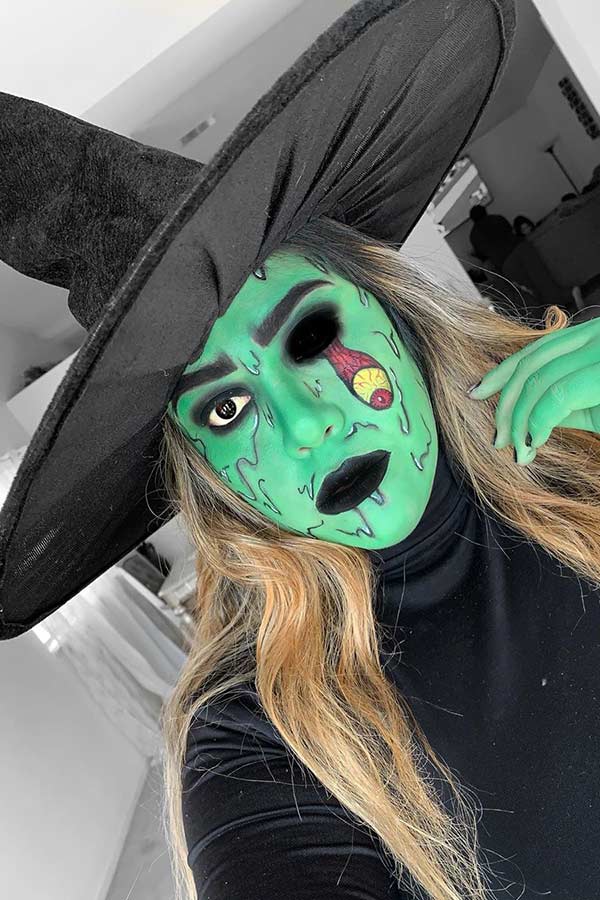 Maquillage De Sorcière Verte