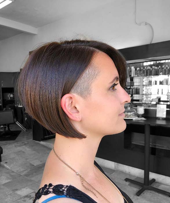 Bob Haircut με Ξυρισμένο Undercut