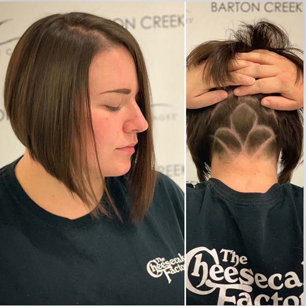 Αντεστραμμένο Undercut Bob Haircut