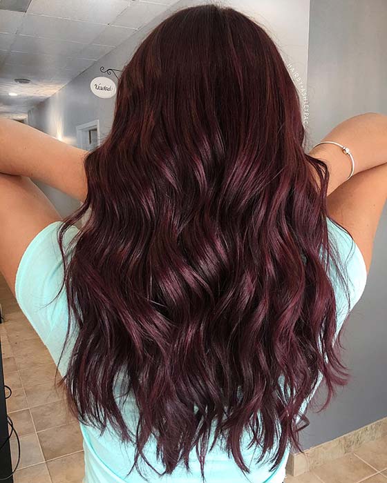 Dark Burgundy Hair Idea