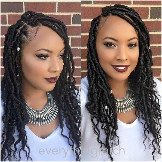 Faux Locs bouclés et accessoirisés