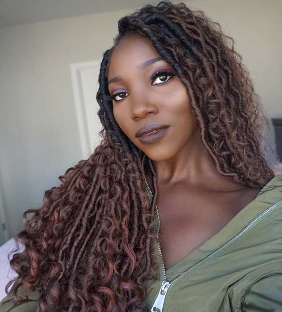 Faux Locs Marron Ombre