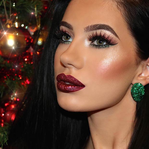 Idée de maquillage de fête pour Noël