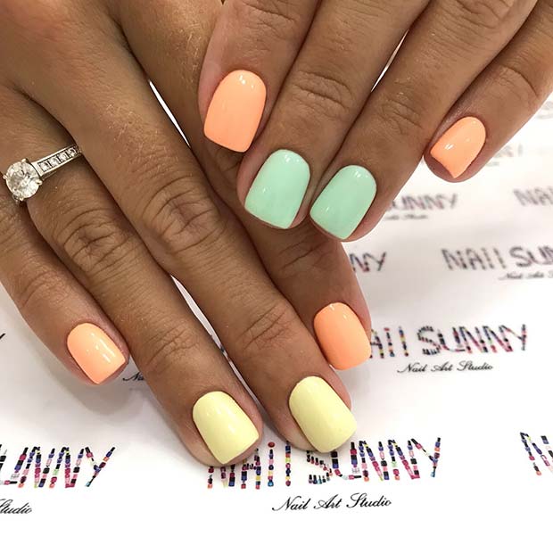 Ongles Pastels Courts et Subtils