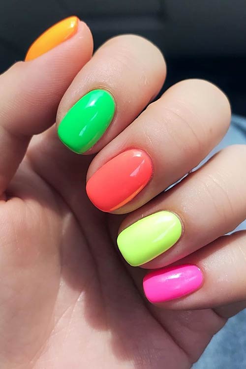 Ongles colorés faciles à faire soi-même