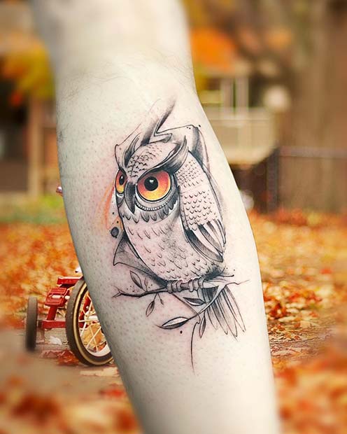 Conception de hibou aux grands yeux