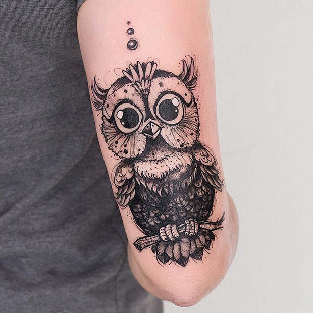Tatouage Hibou Mignon