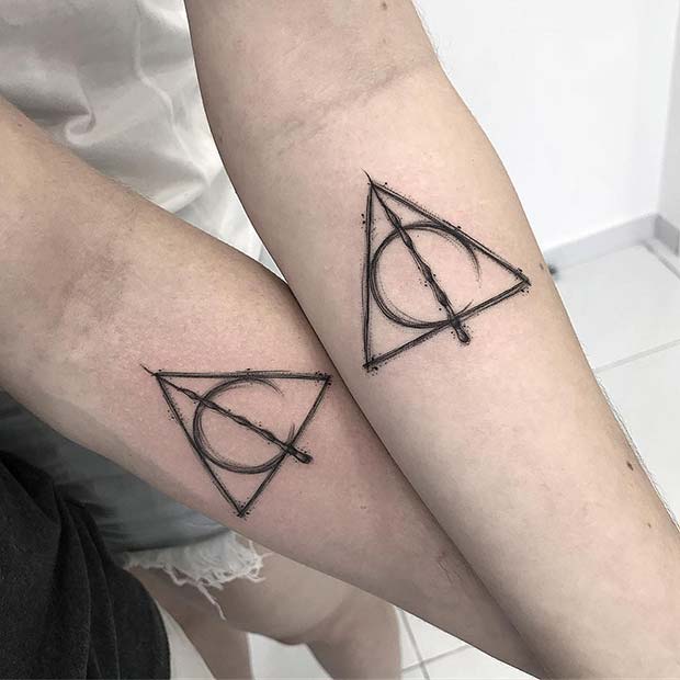Tatouages ​​​​assortis pour les fans de Harry Potter
