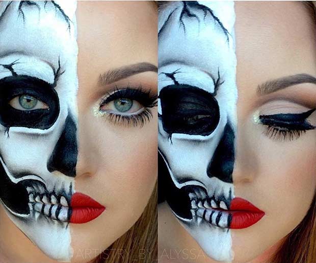 Maquillage Halloween Glam Squelette