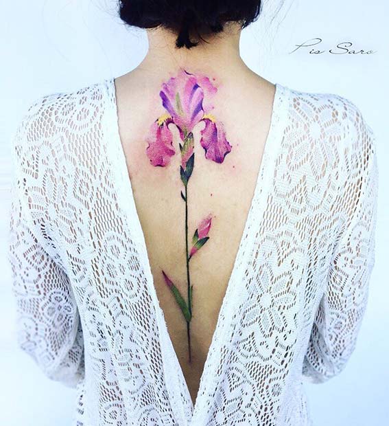Floral Back Tattoo