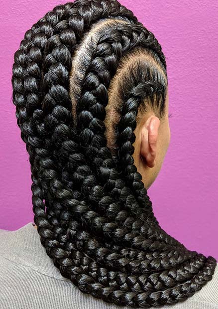 Chunky Feed in Cornrows