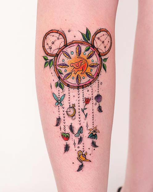 Χαριτωμένο, Disney Inspired Dream Catcher Tattoo