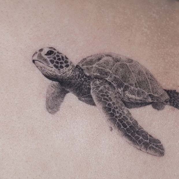 Tatouage Tortue De Mer Mignon