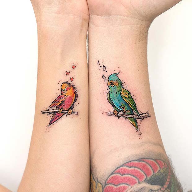 Χαριτωμένη ιδέα τατουάζ ζευγαριού