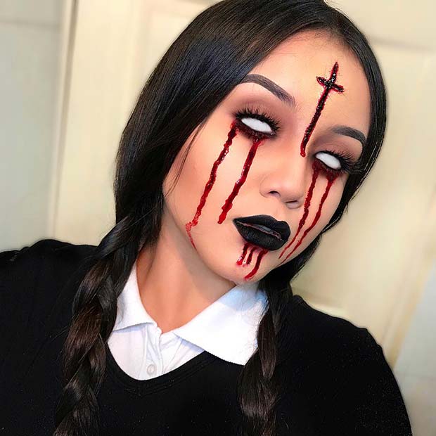 Φρικιαστικό Possessed Girl Makeup