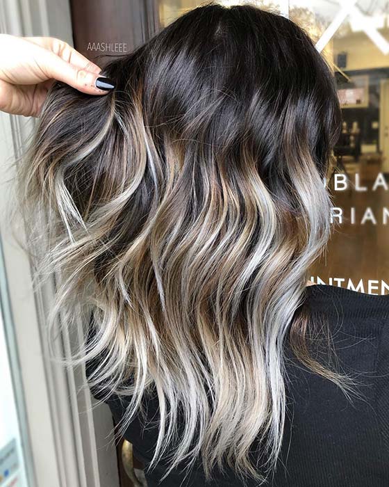 Balayage blonde sale et glacée