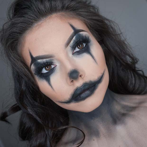 Maquillage de clown facile pour Halloween