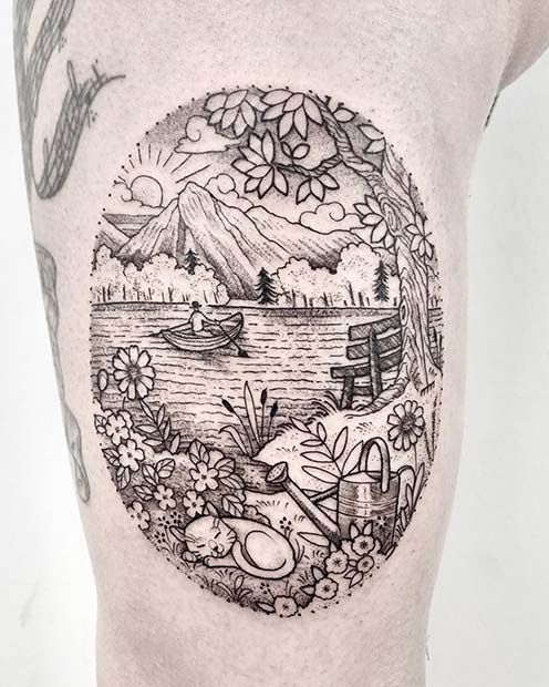 Εκπληκτικό τατουάζ εμπνευσμένο από τη λίμνη