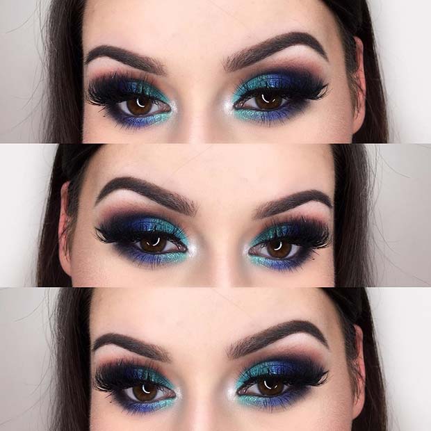 Multi Tone Blue Smokey Eye