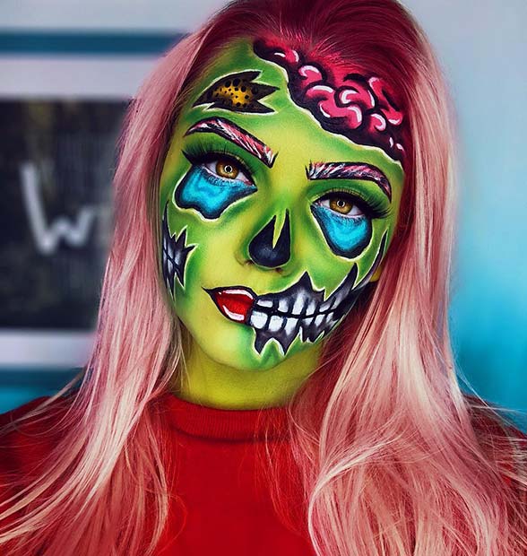 Zombie pop art vibrant