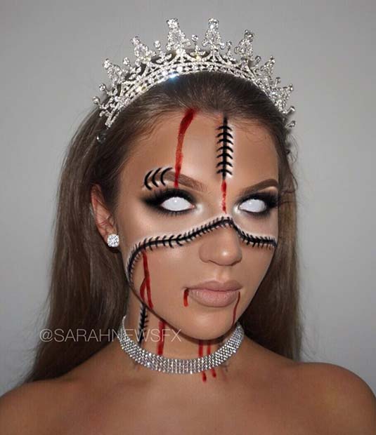 Reine d'Halloween effrayante