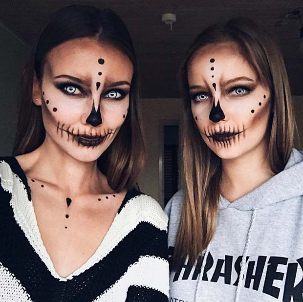 Maquillage Halloween Squelette Effrayant