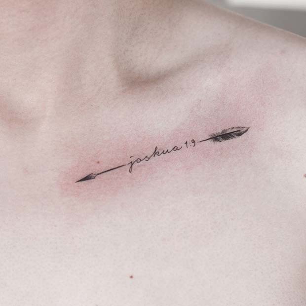 Idée de tatouage flèche et citation