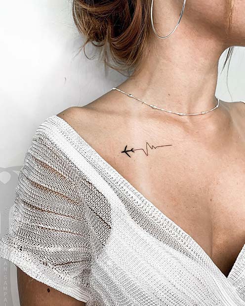 Δημιουργική ιδέα τατουάζ Heartbeat