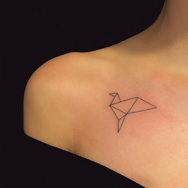 Μοναδικό τατουάζ Origami