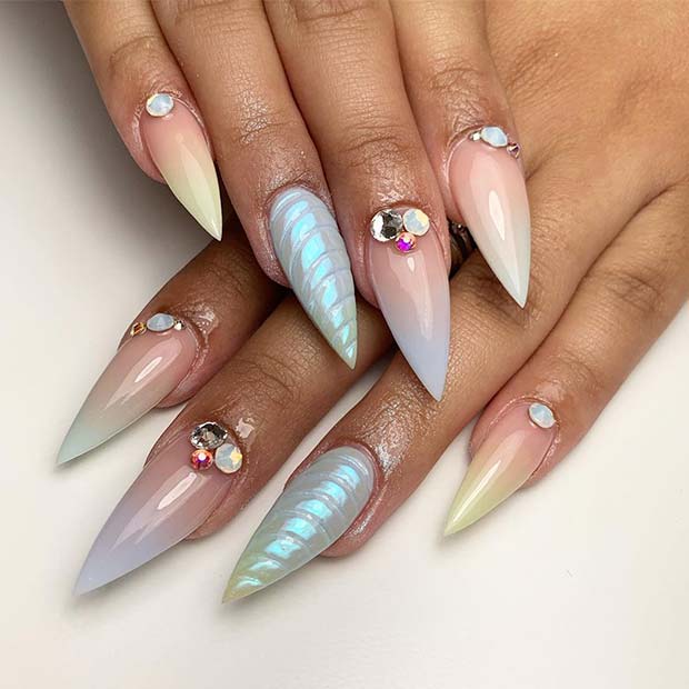 Stiletto Unicorn Nails