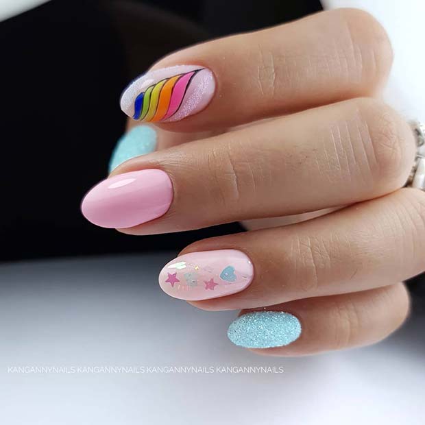 Pretty Unicorn Nail Art Design