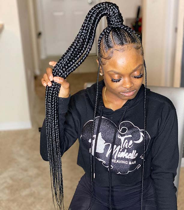 Sky High Braided Ponytail