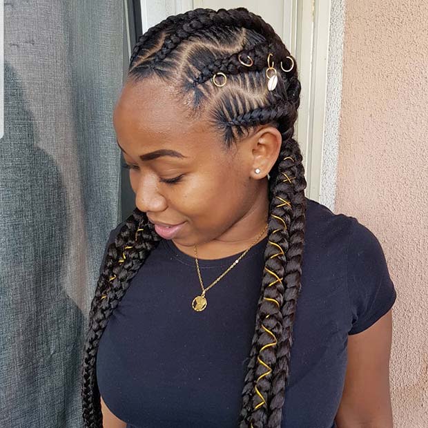 Cornrows accessoirisés