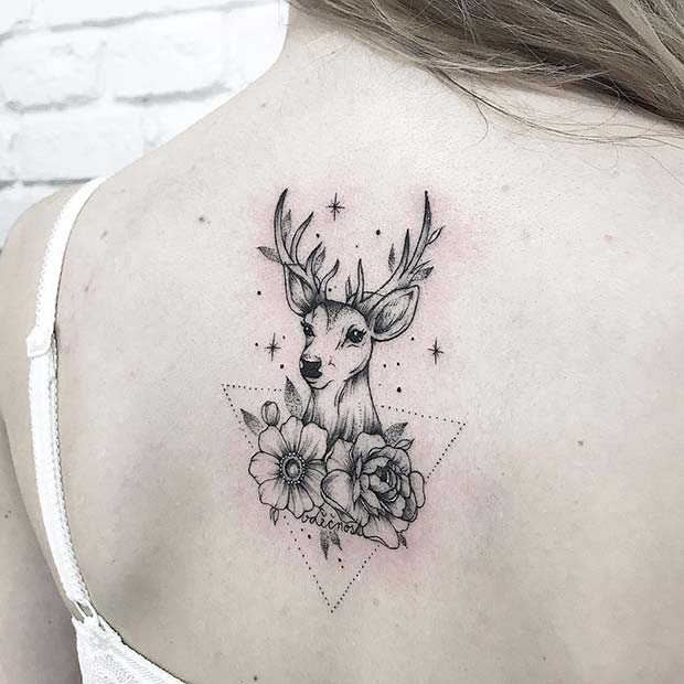 Tatouage De Cerf Mignon