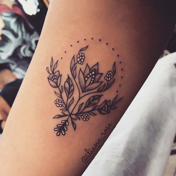 Tatouage De Jolie Fleur