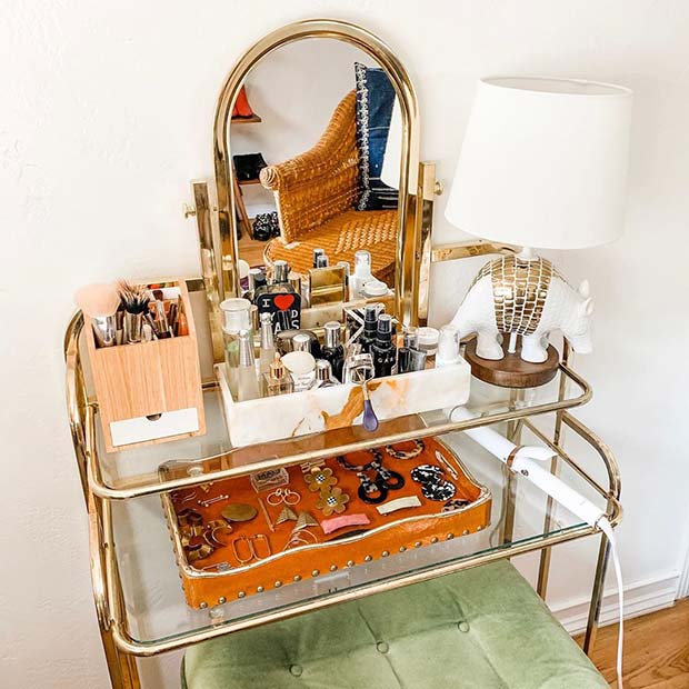 Boho Vintage Vanity Table