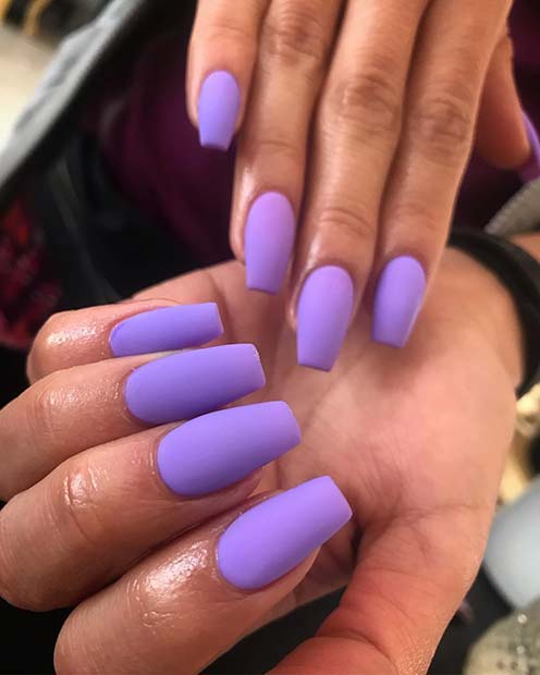 Ongles Violet Mat