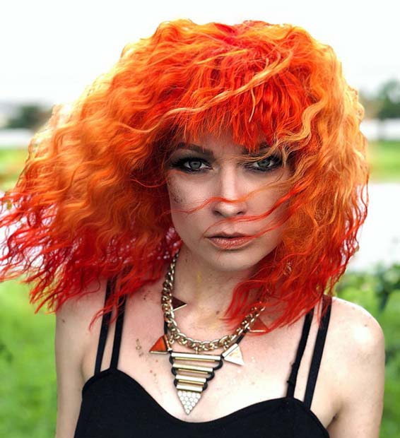 Cheveux Orange Multi Tons