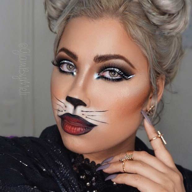 Εύκολο DIY Cat Halloween Makeup