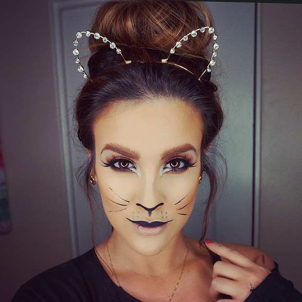 Maquillage Halloween chat simple et facile