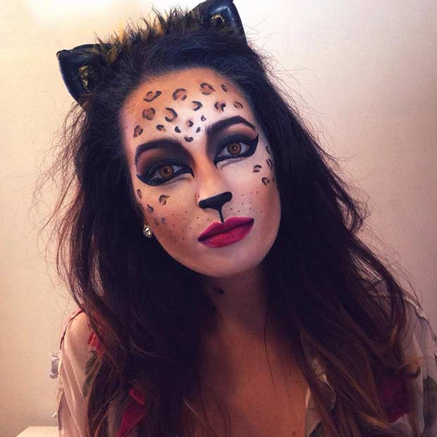 Maquillage Halloween Guépard Facile et Simple